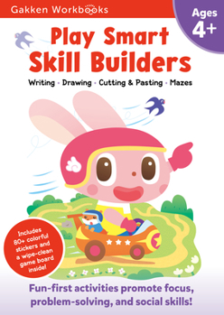 Paperback Play Smart Skill Builders Age 4+: Pre-K Activity Workbook with Stickers for Toddlers Ages 4, 5, 6: Build Focus and Pen-Control Skills: Tracing, Mazes, Book