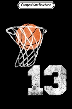 Paperback Composition Notebook: Vintage Basketball Jersey Number 13 Player Number Journal/Notebook Blank Lined Ruled 6x9 100 Pages Book