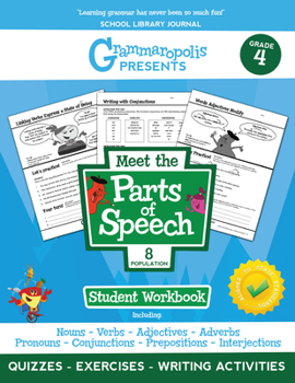 Paperback The Parts of Speech Workbook, Grade 4 Book