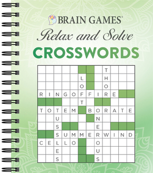 Spiral-bound Brain Games - Relax and Solve: Crosswords (Green) Book