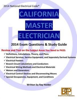 Paperback California 2014 Master Electrician Study Guide Book