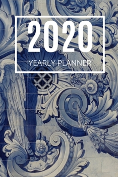 Paperback 2020 Planner: Blue Tiles: Annual Planner (6 x 9 inches, weekly spreads, calendar, 136 pages) Book