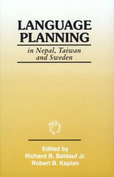 Hardcover Language Planning in Nepal, Taiwan and Sweden Book