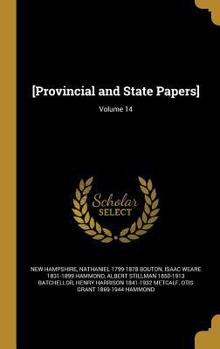 Hardcover [Provincial and State Papers]; Volume 14 Book