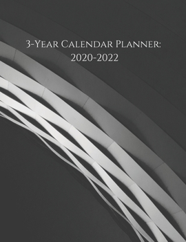 Paperback 3-Year Calendar Planner: 2020-2022: 8.5"x11" Blank 36-Month Agenda Organizer Book