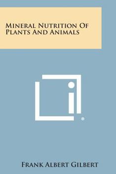 Paperback Mineral Nutrition of Plants and Animals Book
