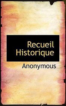 Paperback Recueil Historique Book