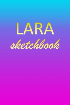 Lara: Sketchbook | Blank Imaginative Sketch Book Paper | Pink Blue Gold Custom Letter L Personalized Cover | Teach & Practice Drawing for Experienced ... Doodle Pad | Create, Imagine & Learn to Draw
