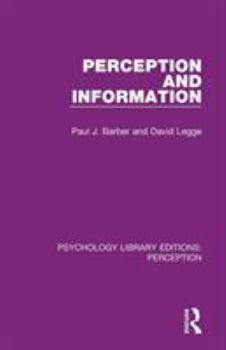 Paperback Perception and Information Book