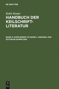 Hardcover Supplement Zu Band I. Anhang: Zur Kuyunjik-Sammlung [German] Book