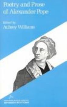 Paperback Poetry and Prose of Alexander Pope Book