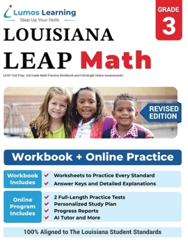 LEAP Test Prep: 3rd Grade Math Practice Workbook and Full-length Online Assessments: LEAP Study Guide