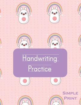 Paperback Simple Print Type Handwriting Practice: Tracing Handwriting Book, Kawaii Theme Book