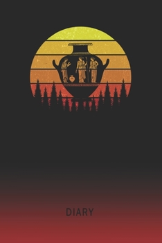 Diary: Blank Pottery Personal Writing Memoir Old School Retro Vintage Sunset 80s Cover Daily Journaling for Writers & Journalists Productivity Note Taking Logbook Plan, Set Goals & Write about your Li