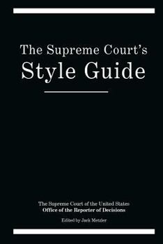Paperback The Supreme Court's Style Guide Book