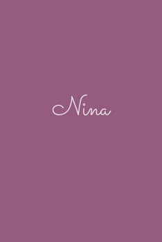 Nina: notebook with the name on the cover, elegant, discreet, official notebook for notes, dot grid notebook,