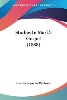 Paperback Studies In Mark's Gospel (1888) Book