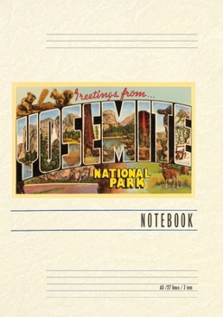 Vintage Lined Notebook Greetings from Yosemite National Park