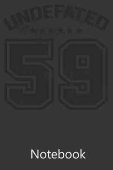 Undefated 59: Blank Lined Notebook Funny Birthday Gifts, To Do Lists, Notepad, Christmas Halloween Gift