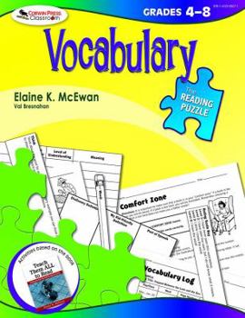 Paperback The Reading Puzzle: Vocabulary, Grades 4-8 Book