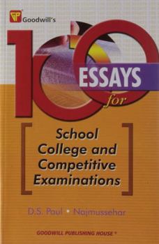 Paperback 100 Essays for School College and Competitive Examinations Book