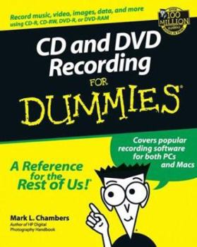 Paperback CD and DVD Recording for Dummies Book