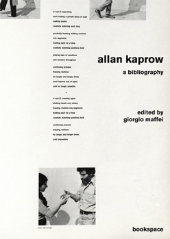 Paperback Allan Kaprow: A Bibliography Book