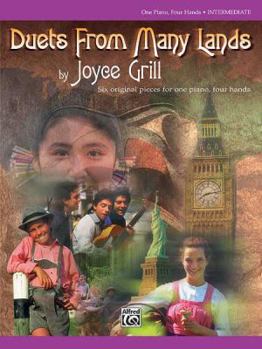 Paperback Duets from Many Lands: Six Original Pieces for One Piano, Four Hands Book