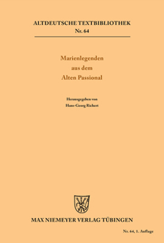 Paperback Marienlegenden aus dem Alten Passional [German] Book