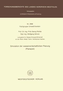 Paperback Simulation Der Wasserwirtschaftlichen Planung (Planspiel) [German] Book