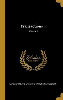 Hardcover Transactions ...; Volume 1 Book