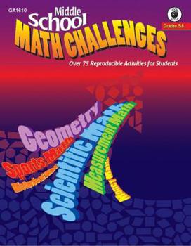 Paperback Middle School Math Challenges, Grades 5 - 8 Book