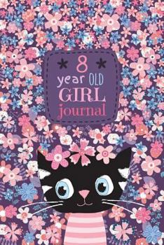 Paperback 8 Year Old Girl Journal: Cute Cat Diary for Kids to Draw, Write, Sketch and Keep Memories, Happy Birthday Notebook Wide Ruled and Blank Framed Book