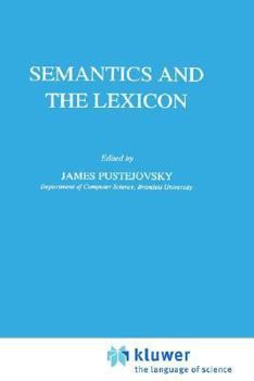 Hardcover Semantics and the Lexicon Book