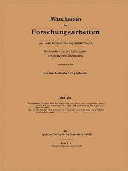 Paperback Mitteilungen Über Forschungsarbeiten: Auf Dem Gebiete Des Ingenieurwesens [German] Book
