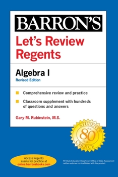 Paperback Let's Review Regents: Algebra I Revised Edition Book