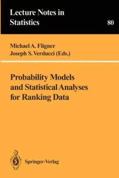 Paperback Probability Models and Statistical Analyses for Ranking Data Book