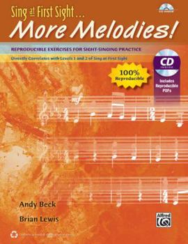 Paperback Sing at First Sight . . . More Melodies: Reproducible Exercises for Sight-Singing Practice, Reproducible Book & Data CD Book