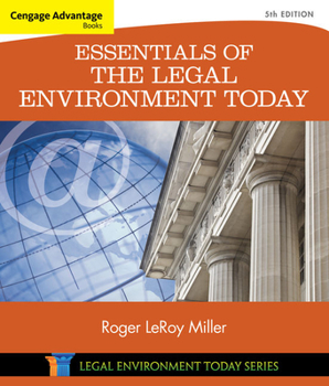 Paperback Cengage Advantage Books: Essentials of the Legal Environment Today Book