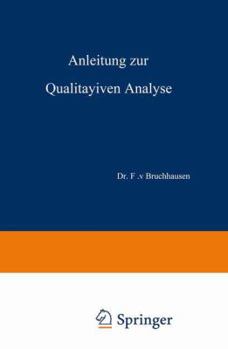 Paperback Anleitung Zur Qualitativen Analyse [German] Book