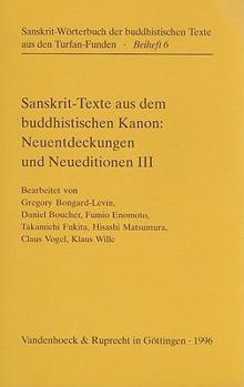 Paperback Sanskrit-Texte Aus Dem Buddhistischen Kanon: Dritte Folge [German] Book