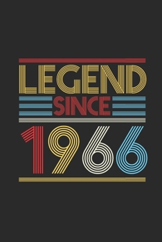 Paperback Legend Since 1966: Blank Lined Notebook (6" x 9" - 120 pages) Birthday Themed Notebook for Daily Journal, Diary, and Gift Book