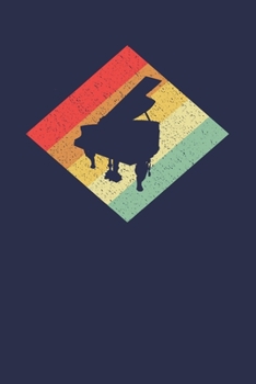 Pianist Notebook: Retro Vintage 80s Piano 6 x 9 (A5) Graph Paper Squared Journal Gift for Pianists And Piano Lovers (108 Pages)