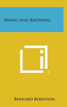 Hardcover Seeing and Knowing Book