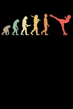 Figure Skater Notebook: Retro Figure Skating Evolution 6 x 9 Lined Ruled Journal Gift For Figure Skaters (108 Pages)