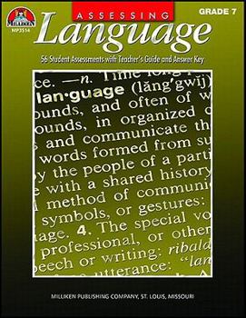 Paperback Assessing Language - Gr 7: 56 Student Assessments with Teacher's Guide and Answer Key Book