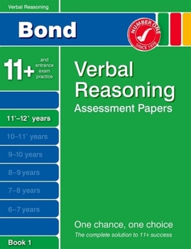 Paperback Bond Verbal Reasoning Assessment Papers 11+-12+ Years Book 1 Book