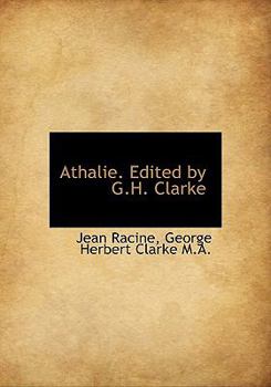 Hardcover Athalie. Edited by G.H. Clarke Book