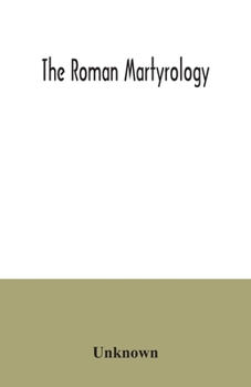 Paperback The Roman martyrology Book
