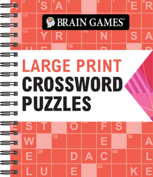 Spiral-bound Brain Games - Large Print Crossword Puzzles (Arrow) Book
